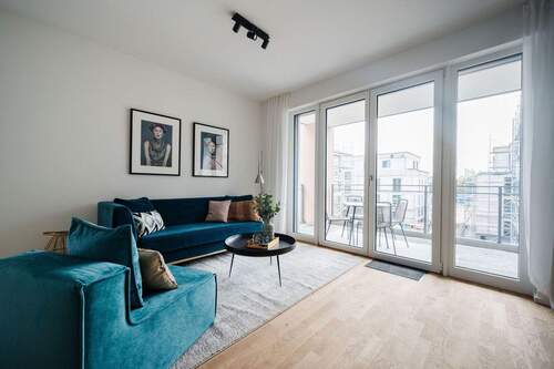 Musterwohnung_Wohnzimmer Bsp. - 3 Zimmer Terrassenwohnung in Brühl