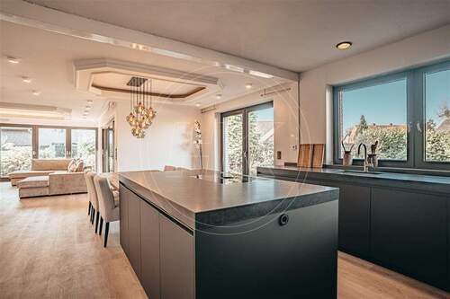 Blick ins Wohnzimmer - Doppelhaushälfte mit 137,00 m² in Wietmarschen zum Kaufen