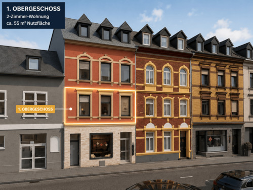 2-Zimmerwohnung im 1. OG Maarstraße 3, 54290 Trier - Frisch renovierte 2-Zimmerwohnung in unmittelbarer Nähe zur Fußgängerzone und dem Trierer Zentrum