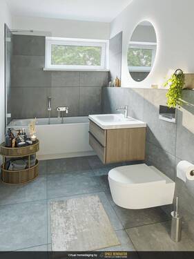 Badezimmer mit Homestaging - 