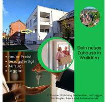 RESERVIERT! Moderne 2-Zimmer-Eigentumswohnung mit Loggia und Aufzug, bezugsfertig - Walldürn