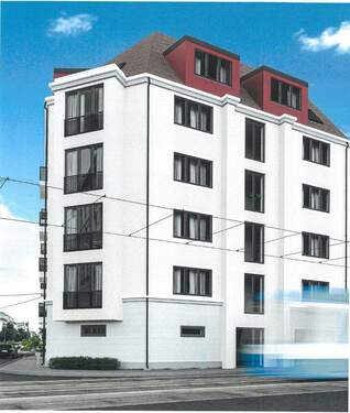 Gebäudeansicht gem. Bauantrag - Grundstück in Leipzig