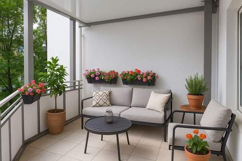 Balkon - Einrichtungsvorschlag generiert - 