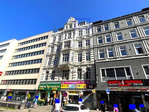 Hausansicht - Mittendrin und über allen - gepflegte 3 Zimmer WHG, ca. 92,50 m², im 5. OG am Steindamm, St. Georg
