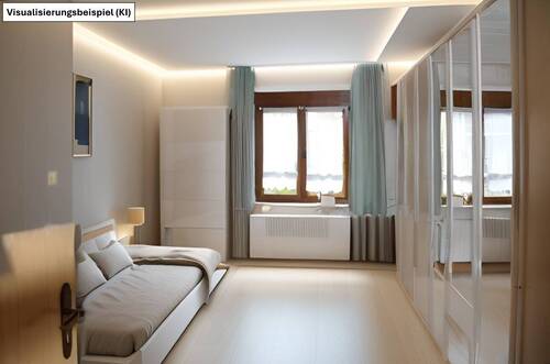 OG Schlafzimmer als Einrichtungsbeispiel (von KI erstellt) - 