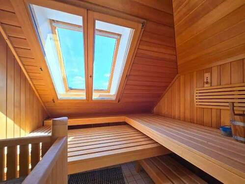 Sauna mit Panoramafenster - 