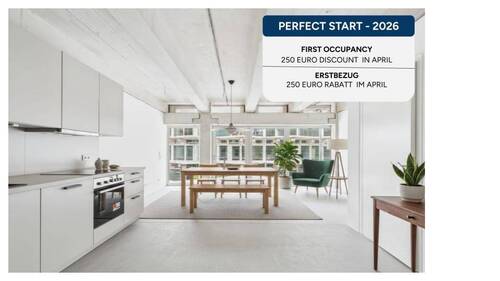 Bild 1 - Mietrabatt - Erstbezug: 2-Zimmer Wohnung mit EBK & Balkon, 5 Min. zur U5