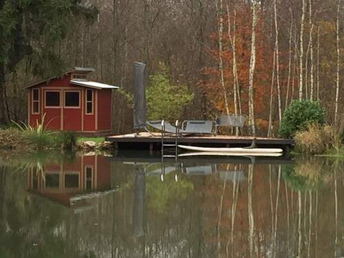 Seehütte mit Terrasse - 1 Zimmer Einfamilienhaus in Nähe Sarrebourg