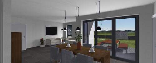 Bild 1 - Neubau Erstbezug Barrierefreier Bungalow Haus mit eigenem Garten