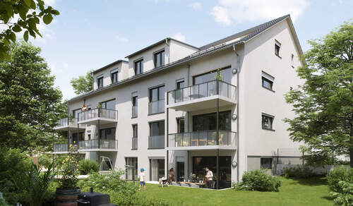 Unsere modernen Mehrfamilienhäuser in grüner Umgebung - 
