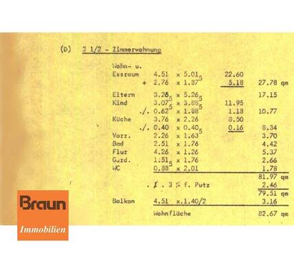 Wohnflächenberechnung, BI-173-26 - 