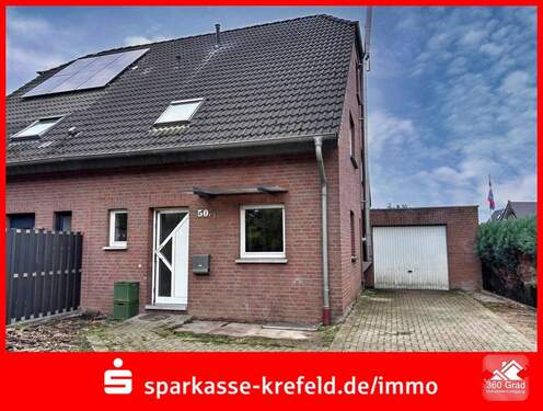 Straßenansicht - Doppelhaushälfte mit Garage - 339.000,00 EUR Kaufpreis, ca.  112,00 m² Wohnfläche