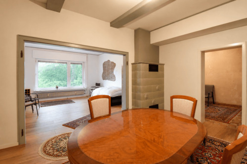 Wohn-/Esszimmer mit Kamin - Einfamilienhaus in Versmold zum Kaufen