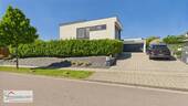 Straßenansicht - LUXURIÖSES ARCHITEKTENHAUS, MODERNES WOHNEN AUF MONT IN WINCHERINGEN