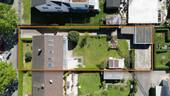 Vogelperspektive auf das ca. 614 m² große Grundstück - 4 Zimmer Mehrfamilienhaus, Wohnhaus zum Kaufen in Freiburg i. Br. / Haslach
