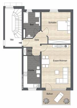 Obergeschosswohnung - 