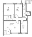 Grundriss 3-Zimmer-Wohnung mit Loggia im 1.OG - 