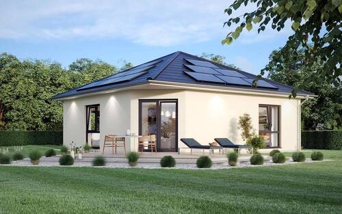 Ansicht SH-62-b-Variante-A - Komfortabel wohnen auf einer Ebene - barrierefreier Bungalow in Großkayna mit ScanHaus!
