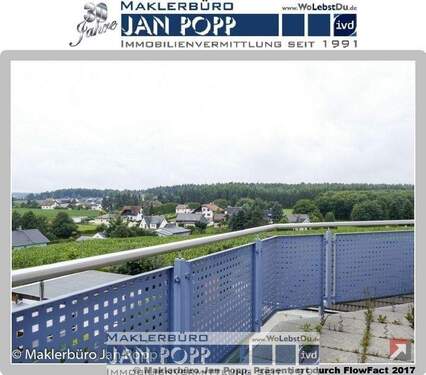 Blick vom Balkon der WE 5 - 1 Zimmer Etagenwohnung zum Kaufen in Mohlsdorf-Teichwolframsdorf