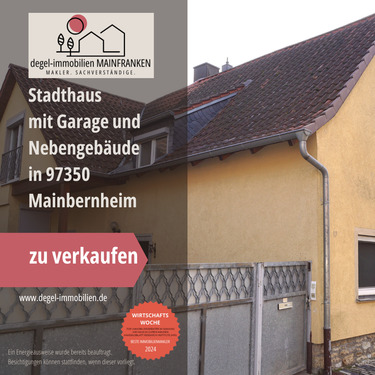 bodenständig – authentisch – entwicklungsfähig - STADTHAUS mit Garage, Innenhof, Freisitz, Scheune und Nebengebäude