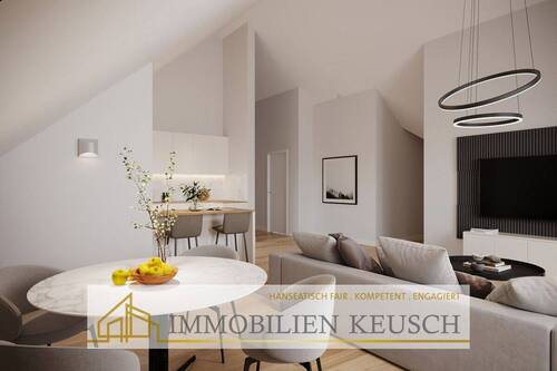 Offener & Heller Wohn-Essbereich - Etagenwohnung mit 93,60 m&sup2; in Achim zum Kaufen