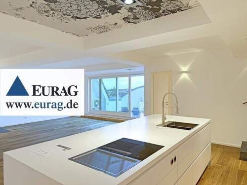 Wohn-Koch-Essbereich - N-Bleiweiß: Exklusive 3-Zi-Maisonette-Whg im 5. + 6.OG (Aufzug) mit Dachterrasse, Gaggenau EBK