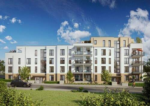 High5_Außenvisualisierung - 2 Zimmer mit viel Platz! ... z. B. 26 qm WohnenKochenEssen, Südausrichtung* Hessengeld gecheckt?