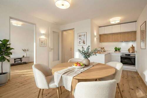 Essbereich-Visualisierung - 1 Zimmer Terrassenwohnung zum Kaufen in München