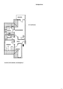 Grundriss DG - Schöne 4-Zimmer-Dachgeschosswohnung über 2 Etagen mit Balkon in schöner und ruhiger Wohnlage von Rudolstadt zu vermieten