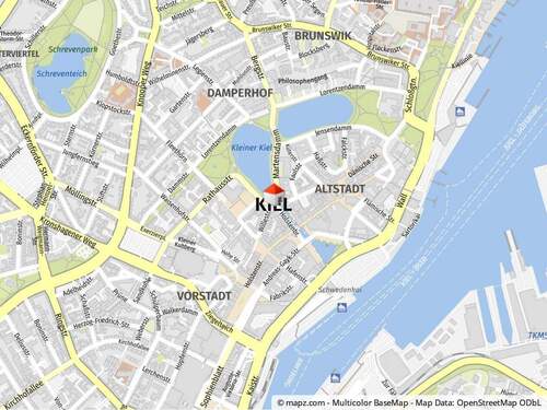 Objektlage - 3 Zimmer Etagenwohnung zur Miete in Kiel