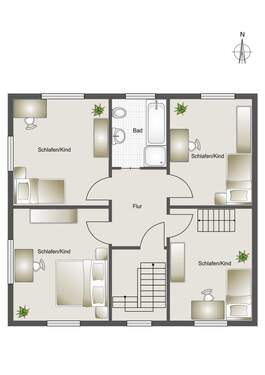 Dachgeschoss mit komfortablem Bad – charmant, bestens genutzt. - 