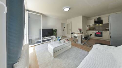 Wohnzimmer - Etagenwohnung mit 52,00 m&sup2; in Münster zum Kaufen