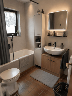 Badezimmer - virtually staged - 
