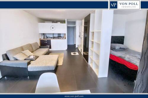 Titelbild - Komfortabel & barrierefrei: 1,5 Zimmer-Wohnung mit Balkon und Dachterrasse-Pool