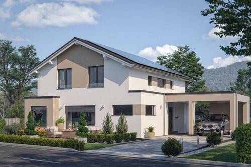 Fronansicht mit Anbauteilen - 5 Zimmer Einfamilienhaus zum Kaufen in Saulheim