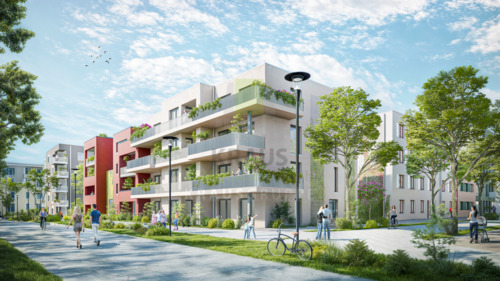 Visualisierung - 3-Zimmer-Neubauwohnung - 605.000,00 EUR Kaufpreis, ca.  87,50 m² Wohnfläche