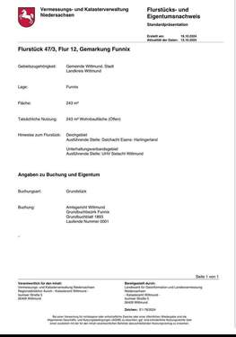 Kataster-Infomationen 243 qm - 