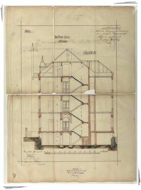 Schnitt - Mehrfamilienhaus, Wohnhaus in Halle (Saale)