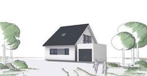 Entwurf DHH_Nordansicht - Grundstück in Adelsdorf zum Kaufen