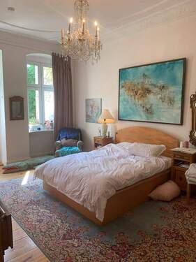 1 - Furnished 1920s-Style Altbau Apartment with Balcony & Park View, for 2 years