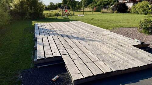 beheizbarer Pool - jetzt abgedeckt - 