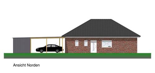 Nordansicht - 3 Zimmer Bungalow zum Kaufen in Großefehn