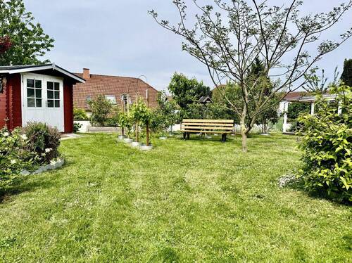 Garten mit Gartenhaus - Einfamilienhaus mit 152,00 m&sup2; in Bad Bergzabern zum Kaufen
