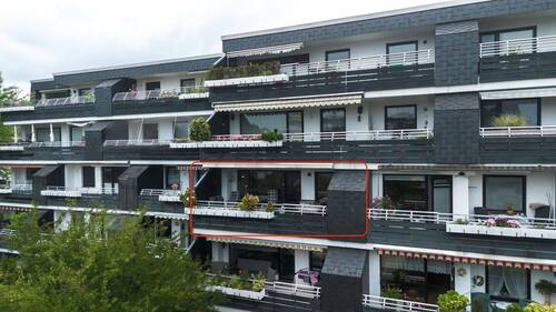 Rückseite - Balkonterrasse - 3 Zimmer Terrassenwohnung zum Kaufen in Hilden