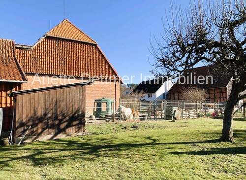 Teil des Gartens mit Scheune - 