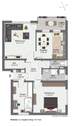 Grundriss der 3-Zimmer-Wohnung - 
