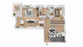 Grundriss schematisch 3D - 