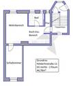 Grundriss - 2 Zimmer Etagenwohnung zur Miete in Chemnitz