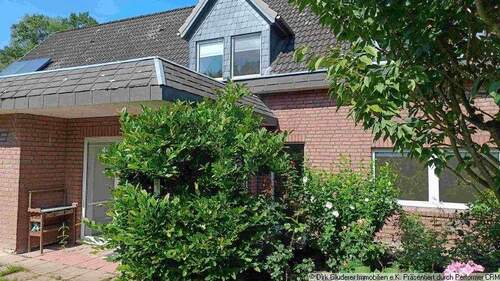 Terrassenansicht - Großzügiges Haus mit TOP moderner Ausstattung - Wohnen in der schönen Natur, direkt am Himmelmoor