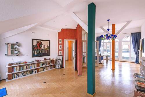 Wohnen und Arbeiten, Blick zur DG-Terrasse WE29 - 